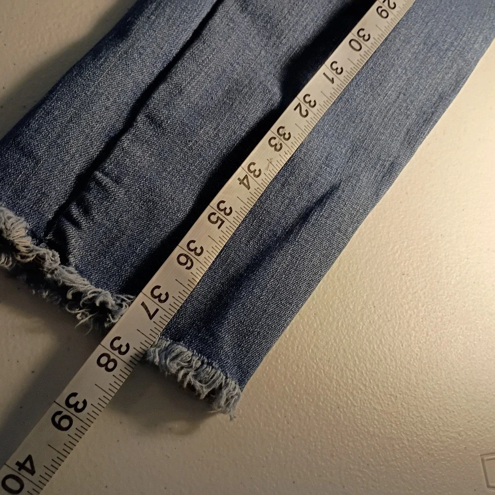 INC International Concepts Womens 10 Skinny Leg Distressed Patch Jeans Blue